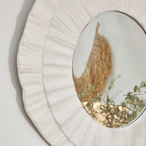 Corfu 108x102cm Wall Mirror - White - Wall Mirrors - Eleganté