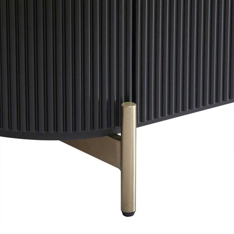 Demarco 76x60cm Bedside Table - Black - Bedside Tables - Eleganté