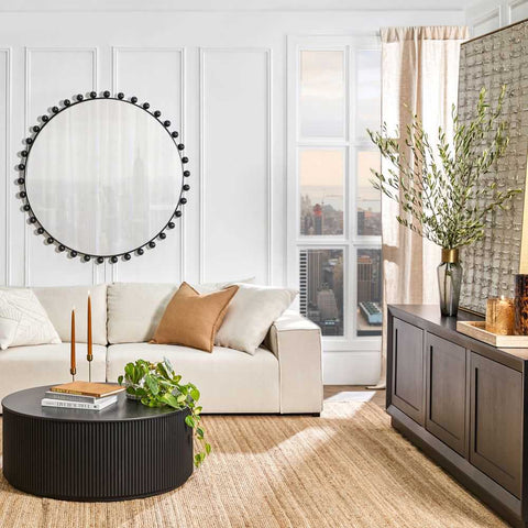 Birchgrove 120x120cm Wall Mirror - Black - Wall Mirrors - Eleganté