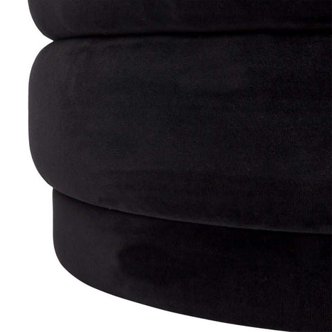 Demi Stool - Black Velvet - Ottomans and Stools - Eleganté