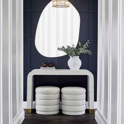 Demi Stool - White Boucle - Ottomans and Stools - Eleganté