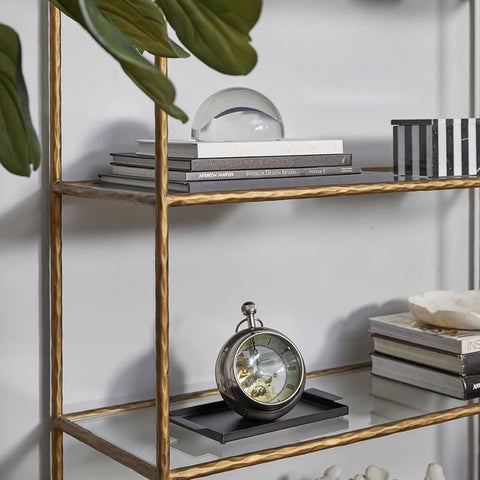 Heston 100x200cm Shelving Unit - Brass - Shelves - Eleganté