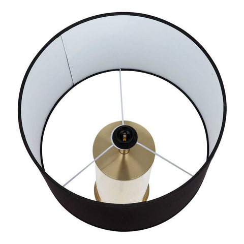 Left Bank Table Lamp - Brass w Black Shade - Left Bank Table Lamp - Brass w Black Shade - Eleganté
