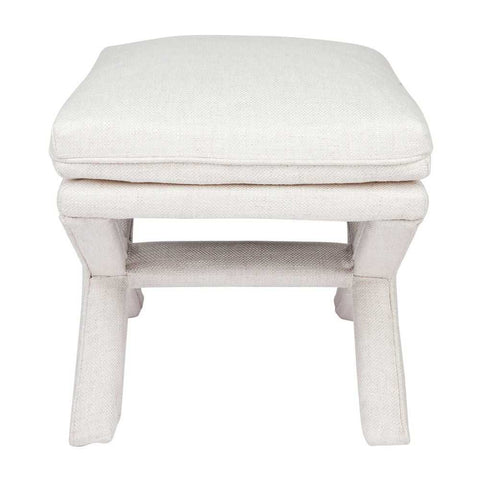 Candace Stool - Natural Linen - Ottomans and Stools - Eleganté