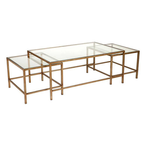 Cocktail Glass Nesting Coffee Table - Antique Gold - Coffee Tables - Eleganté