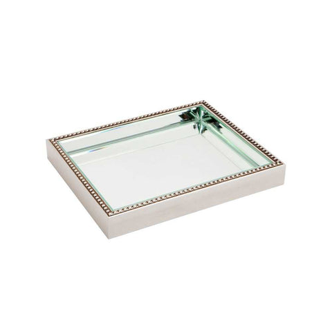 Zeta Mirror Tray - Small Antique Silver - Trays - Eleganté