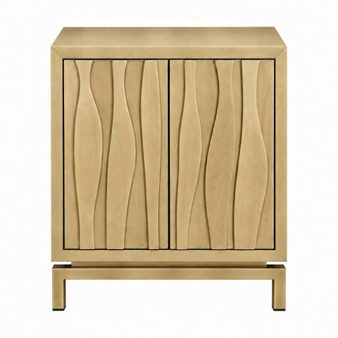Ari 60x65cm Bedside Table - Antique Gold - OUTLET NSW