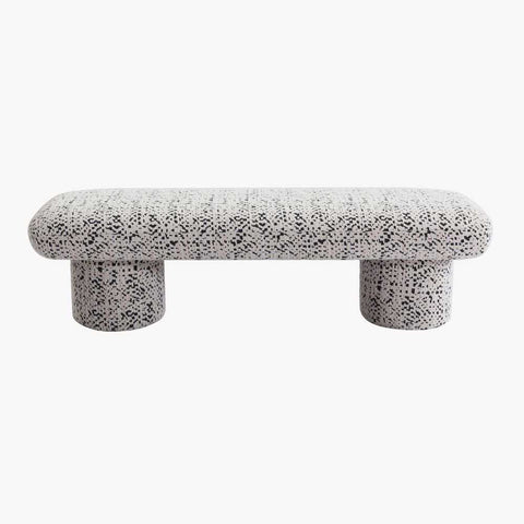 Eleanor Bench Ottoman - Charcoal Jacquard - Ottomans and Stools - Eleganté