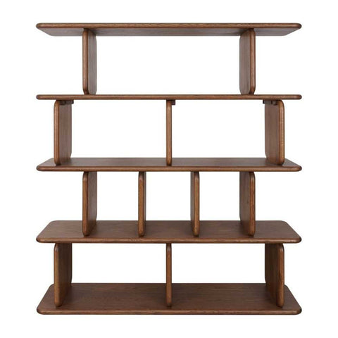 Tudor Oak Shelving Unit - 4 Tier Walnut - Shelves - Eleganté