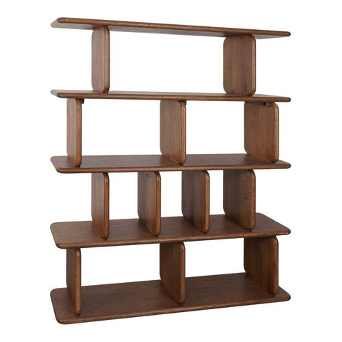 Tudor Oak Shelving Unit - 4 Tier Walnut - Shelves - Eleganté