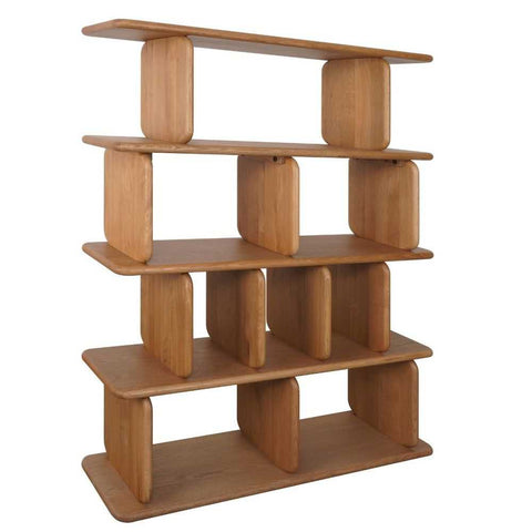 Tudor Oak Shelving Unit - 4 Tier Natural - Shelves - Eleganté