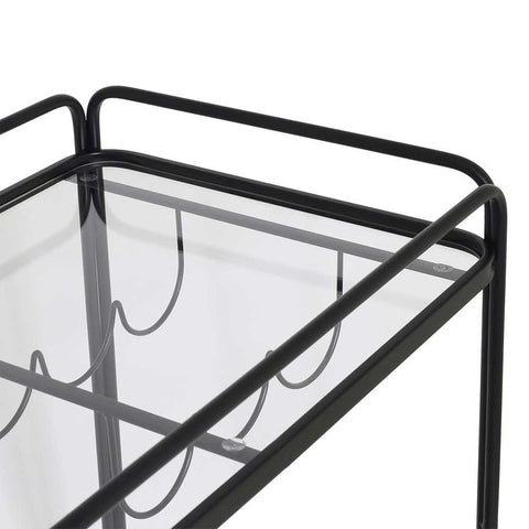 Wentworth Rectangle Bar Cart - Black - Wentworth Rectangle Bar Cart - Black - Eleganté