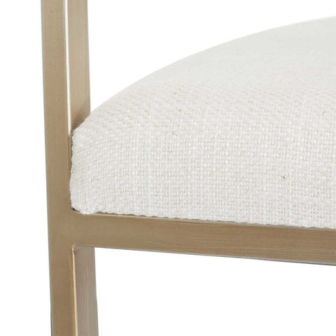 Dino Bar Stool with Upholstered Arms - Natural Linen - Kitchen and Bar Stools - Eleganté