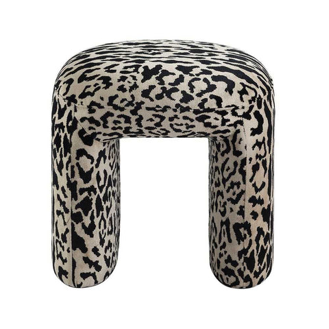 Piper Stool - Leopard Chenille *LIMITED EDITION* - Ottomans and Stools - Eleganté