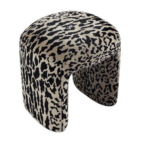 Piper Stool - Leopard Chenille *LIMITED EDITION* - Ottomans and Stools - Eleganté