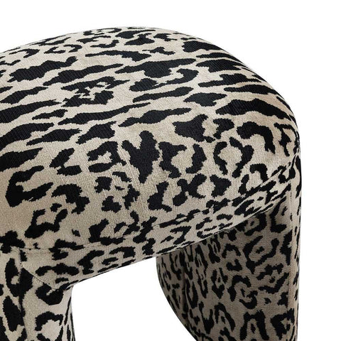 Piper Stool - Leopard Chenille *LIMITED EDITION* - Ottomans and Stools - Eleganté