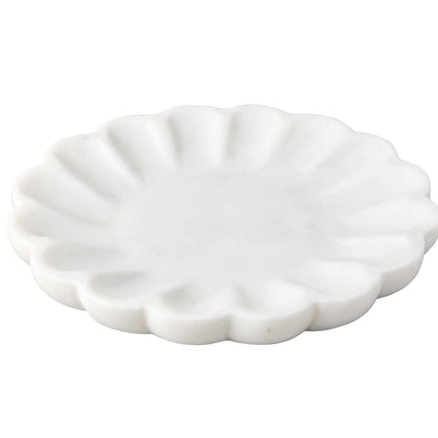 Stellar Marble Round Tray - White - Trays - Eleganté