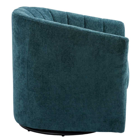 Cadman Swivel Arm Chair - Teal Chenille - Occasional Chairs - Eleganté