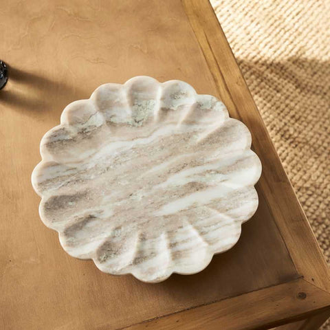 Stellar Marble Round Tray - Beige - Trays - Eleganté