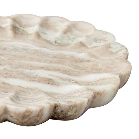 Stellar Marble Round Tray - Beige - Trays - Eleganté