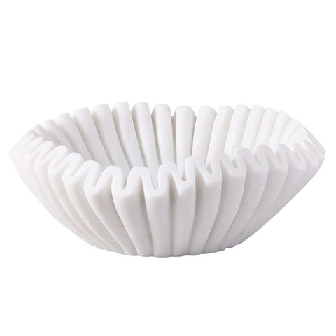 Aster Marble Bowl - White - Bowls, Vases, Vessels - Eleganté