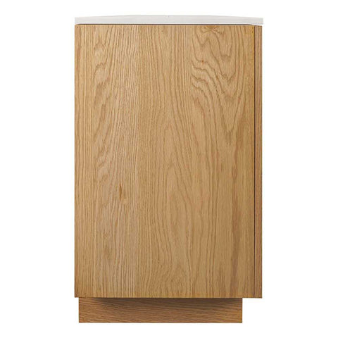 Benedict Natural Oak Buffet - White Marble - Buffets and Cabinets - Eleganté