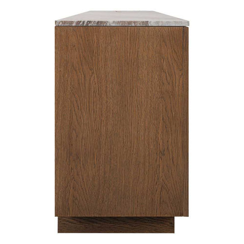 Benedict Walnut Buffet - River Brown Marble - Buffets and Cabinets - Eleganté