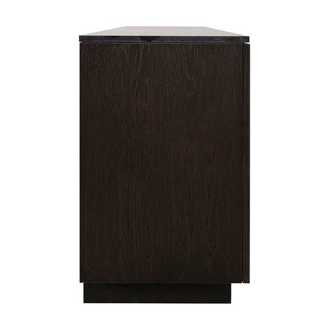 Benedict Smoked Oak Buffet - Black Marble - Buffets and Cabinets - Eleganté