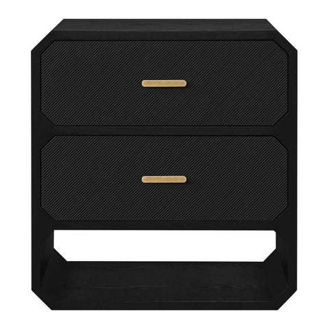 Anderson 2 Drawer Chest - Black - Chests of Drawers - Eleganté