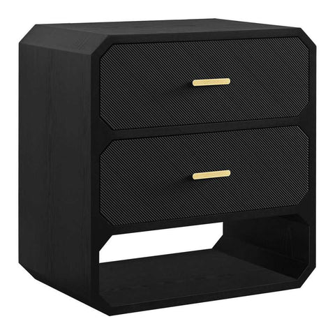 Anderson 2 Drawer Chest - Black - Chests of Drawers - Eleganté
