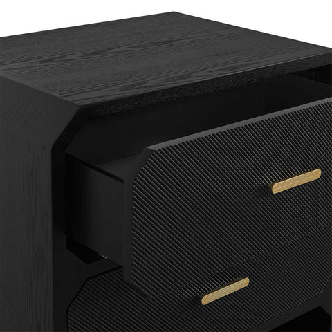 Anderson 2 Drawer Chest - Black - Chests of Drawers - Eleganté