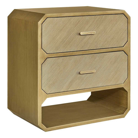 Anderson 2 Drawer Chest - Antique Gold - Chests of Drawers - Eleganté
