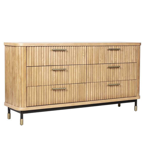 Sophia Oak 6 Drawer Chest - Natural - Chests of Drawers - Eleganté