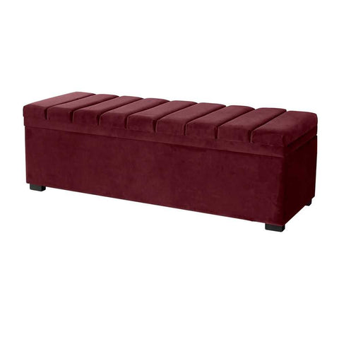 Soho Storage Bench Ottoman - Wine - Ottomans and Stools - Eleganté