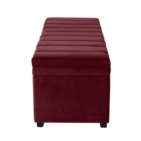 Soho Storage Bench Ottoman - Wine - Ottomans and Stools - Eleganté