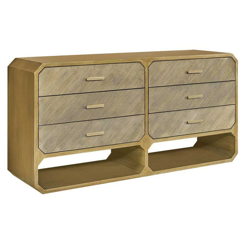 Anderson 6 Drawer Chest - Antique Gold - Chests of Drawers - Eleganté