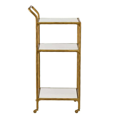 Heston Marble Square Bar Cart - Heston Marble Square Bar Cart - Eleganté