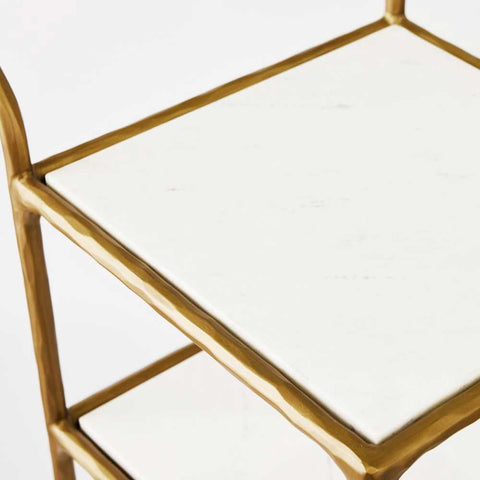 Heston Marble Square Bar Cart - Heston Marble Square Bar Cart - Eleganté