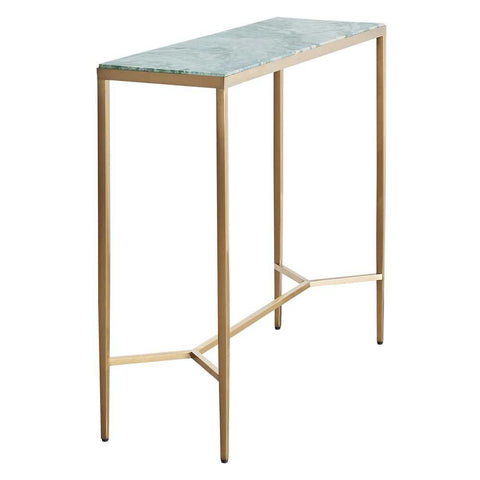 Chloe Dusty Jade Marble Console Table - Small Gold - Console Tables - Eleganté