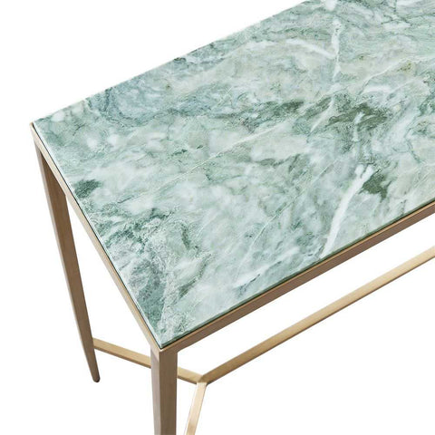 Chloe Dusty Jade Marble Console Table - Small Gold - Console Tables - Eleganté