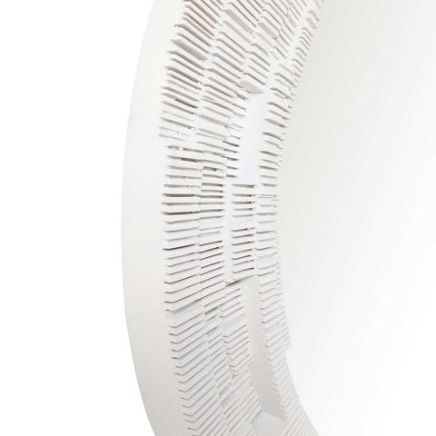 Dunbar Round Wall Mirror - White - Wall Mirrors - Eleganté