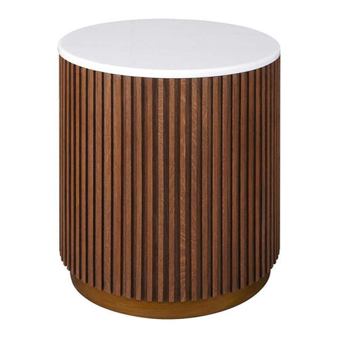 Mason Round Side Table - Walnut - Side Tables - Eleganté