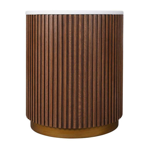 Mason Round Side Table - Walnut - Side Tables - Eleganté