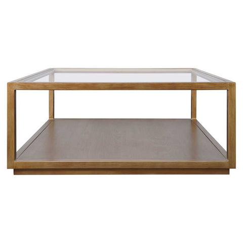 Sadie Square Coffee Table - Antique Gold - Coffee Tables - Eleganté