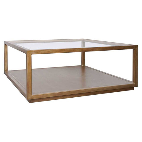 Sadie Square Coffee Table - Antique Gold - Coffee Tables - Eleganté
