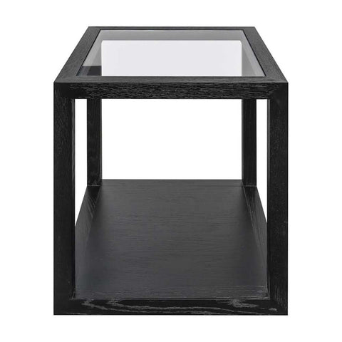Sadie Oak Square Side Table - Medium Black - Side Tables - Eleganté