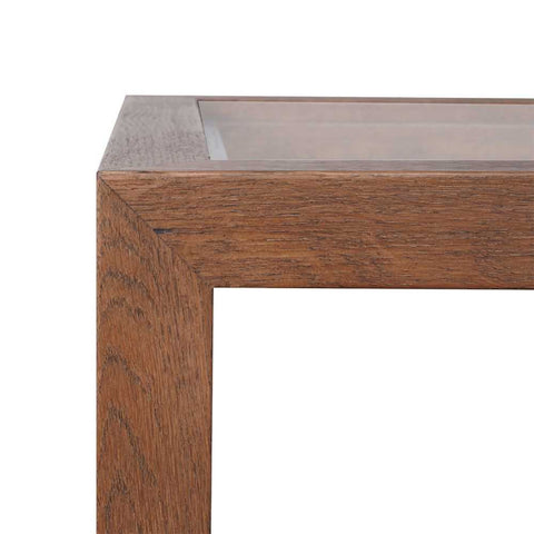 Sadie Oak Square Side Table - Medium Walnut - Side Tables - Eleganté