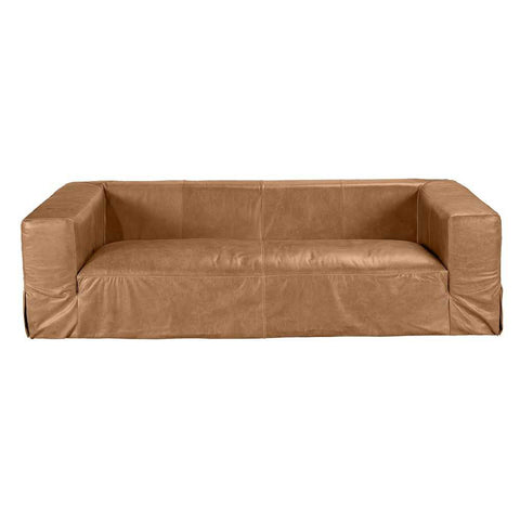 Pomona 3 Seater Sofa - Light Brown Leather - Pomona 3 Seater Sofa - Light Brown Leather - Eleganté