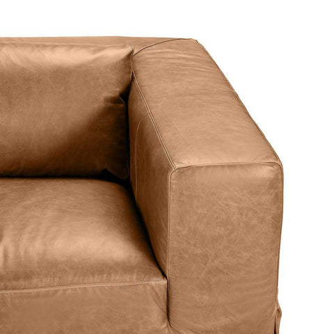Pomona 3 Seater Sofa - Light Brown Leather - Pomona 3 Seater Sofa - Light Brown Leather - Eleganté