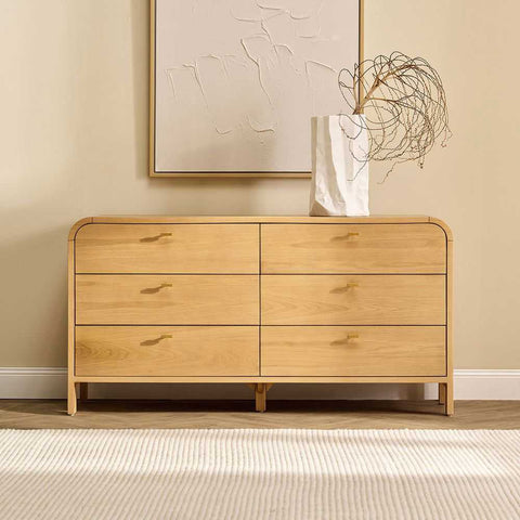 Chisholm 6 Drawer Chest - Natural Oak - Chests of Drawers - Eleganté